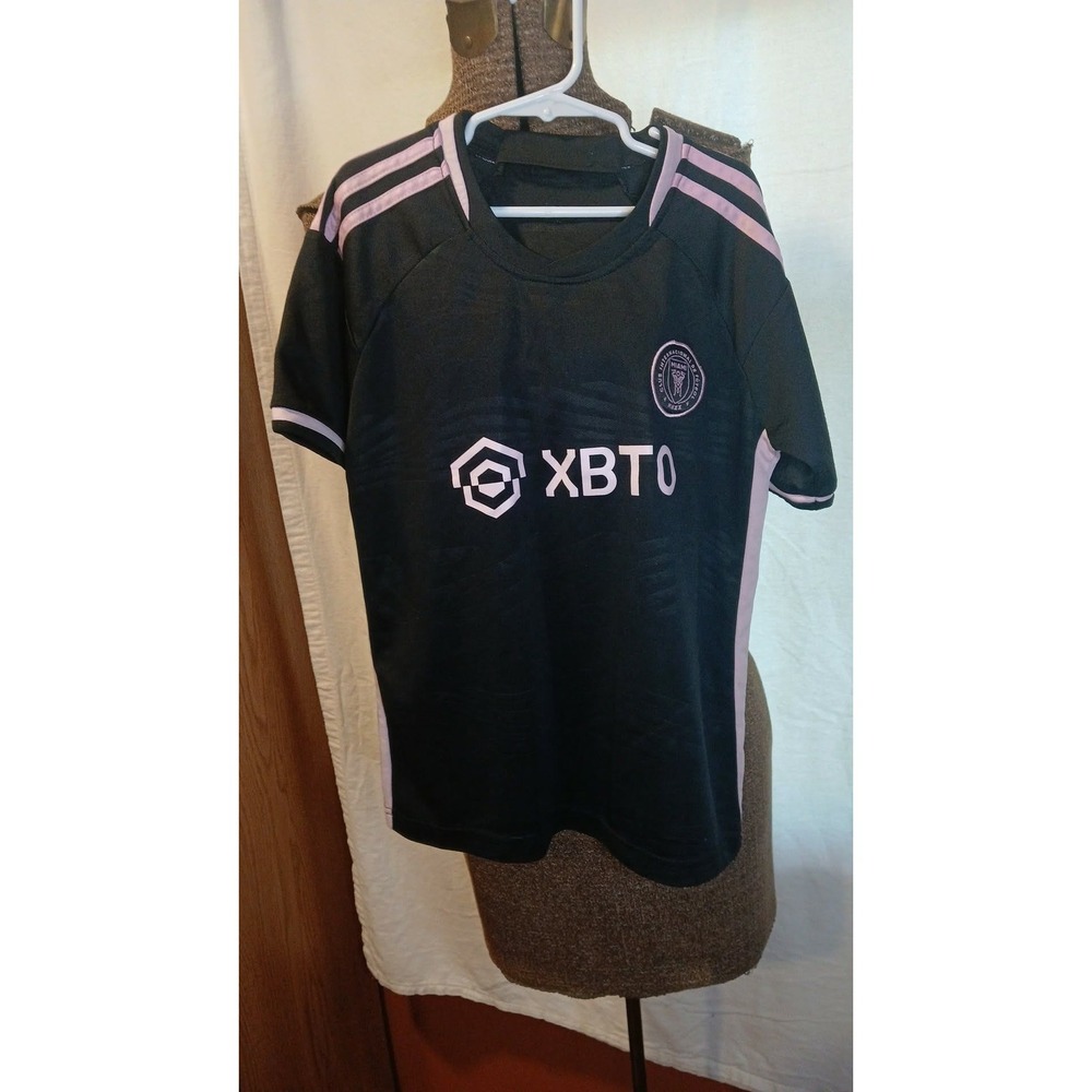 Inter Miami CF Messi 10 Kids Soccer Jersey Black Pink Size 20 Kids 4-5